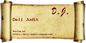 Deli Judit névjegykártya